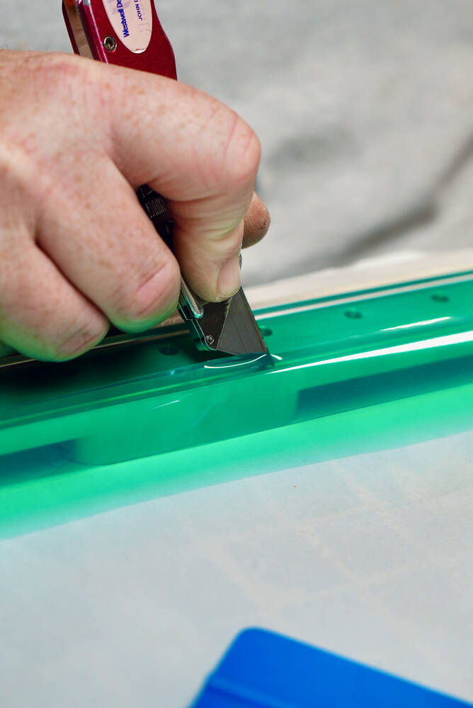 Precision masking applied to a component before finishing